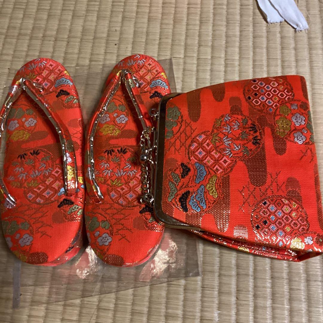 多少の難あり。七五三七歳用フルセット　帯幅14、5センチ　草履21センチ