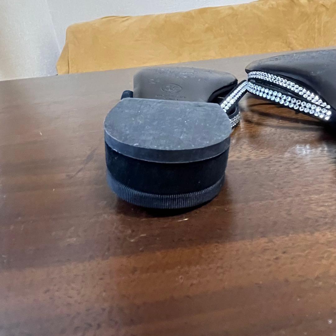 CHANEL シャネル コメット ラインストーン サンダル ミュール 37C