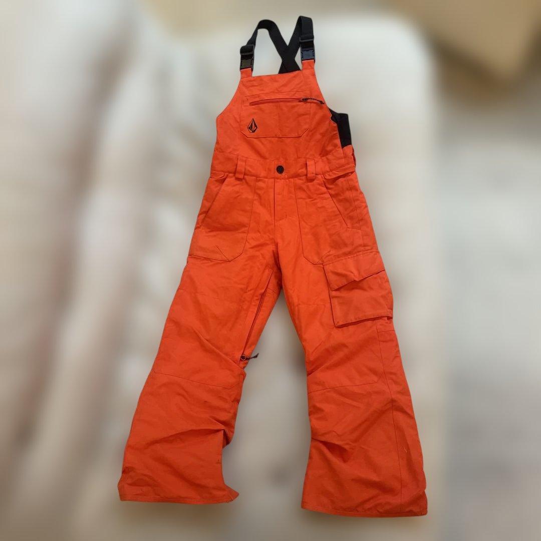 VOLCOM 子供用スノーボードウェア 黒/オレンジ