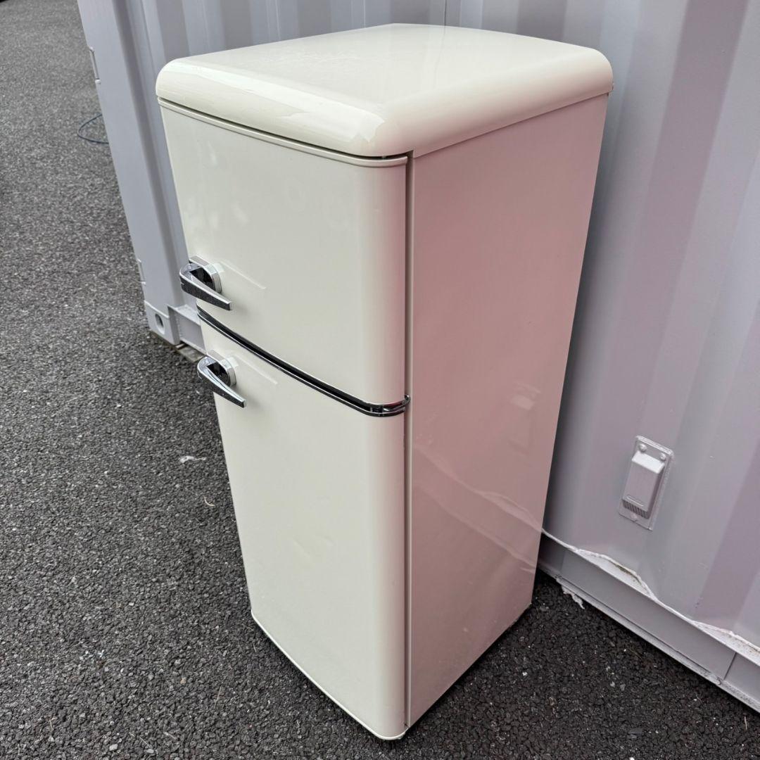 524★2022年製★アイリスオーヤマ　冷蔵庫　レトロ風