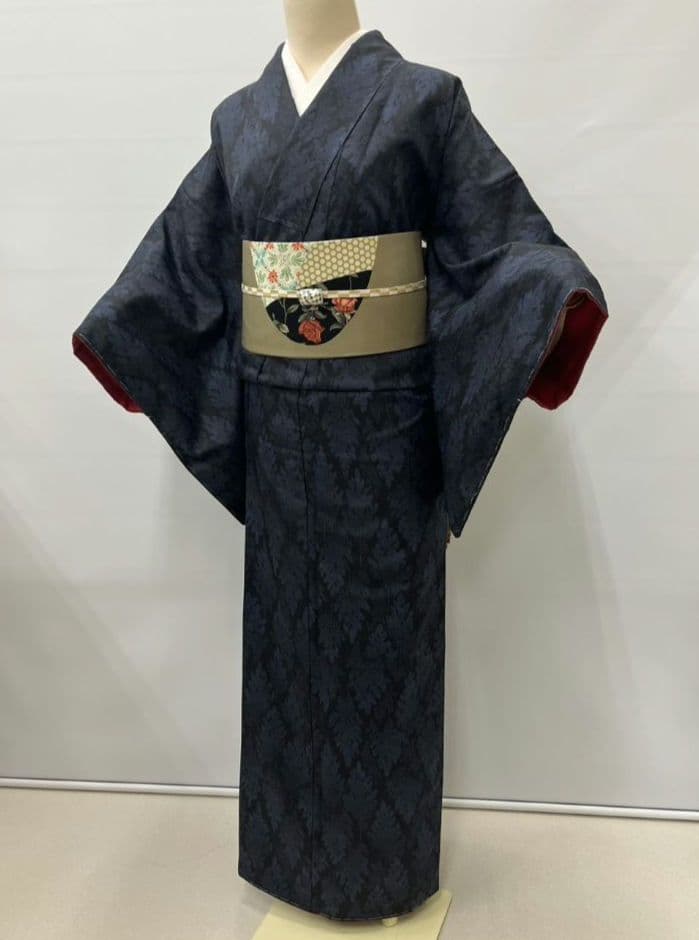 ❪8075❫ ❦ 結城紬 ❦ しつけ付き