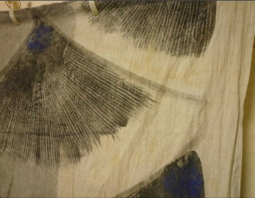 【古古布】木綿鯉のぼり生地　長さ320㎝　手描き