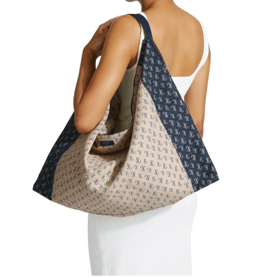 ジミーチュウ JCロゴ ジャカード ホーボーバッグ