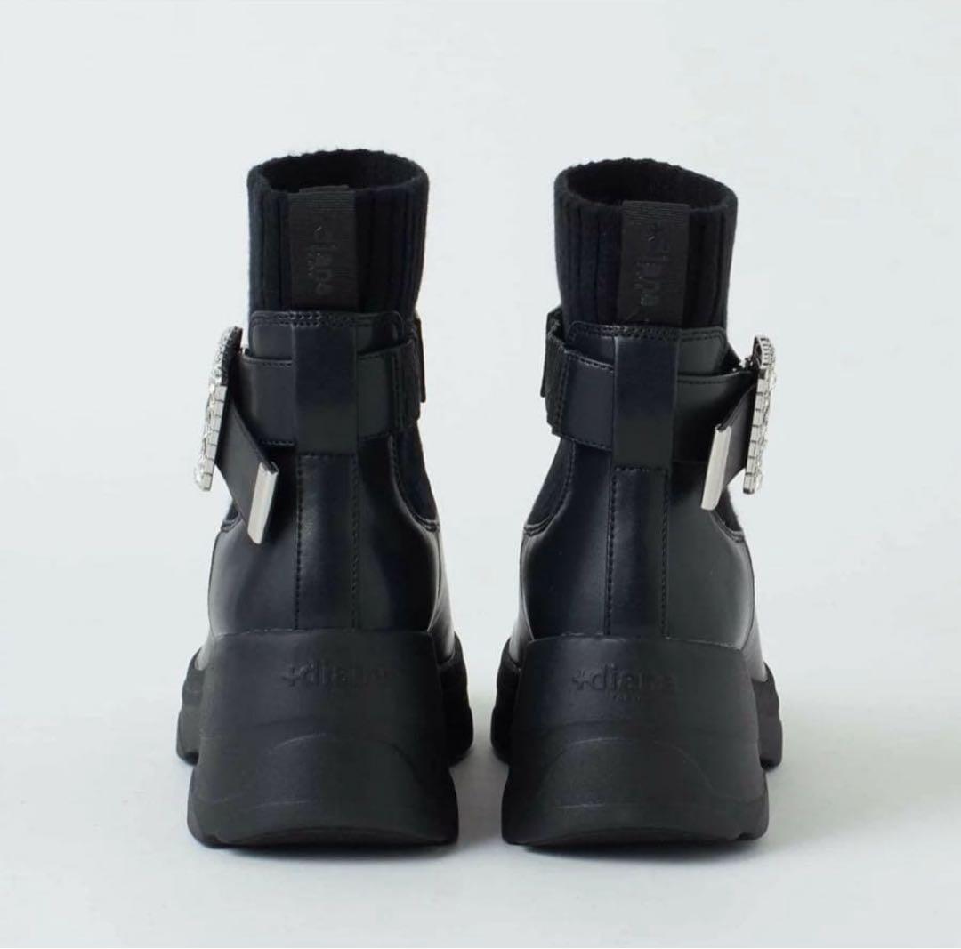 ＋Diana ビジュー付きブーツ　ブラック　　美品