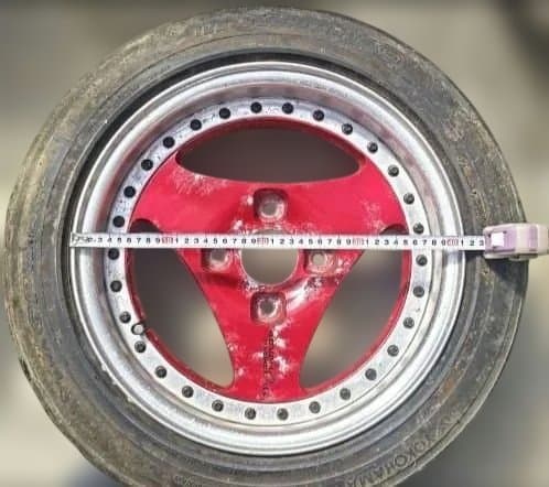 【希少！】アドバンレーシング Oni 15インチ レッド 4穴 深リム