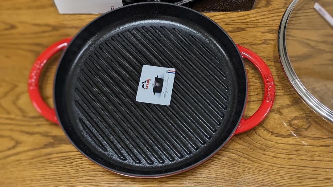 【新品未使用】staub スチーム&グリル 26cm ガラス蓋 ラムカンセット