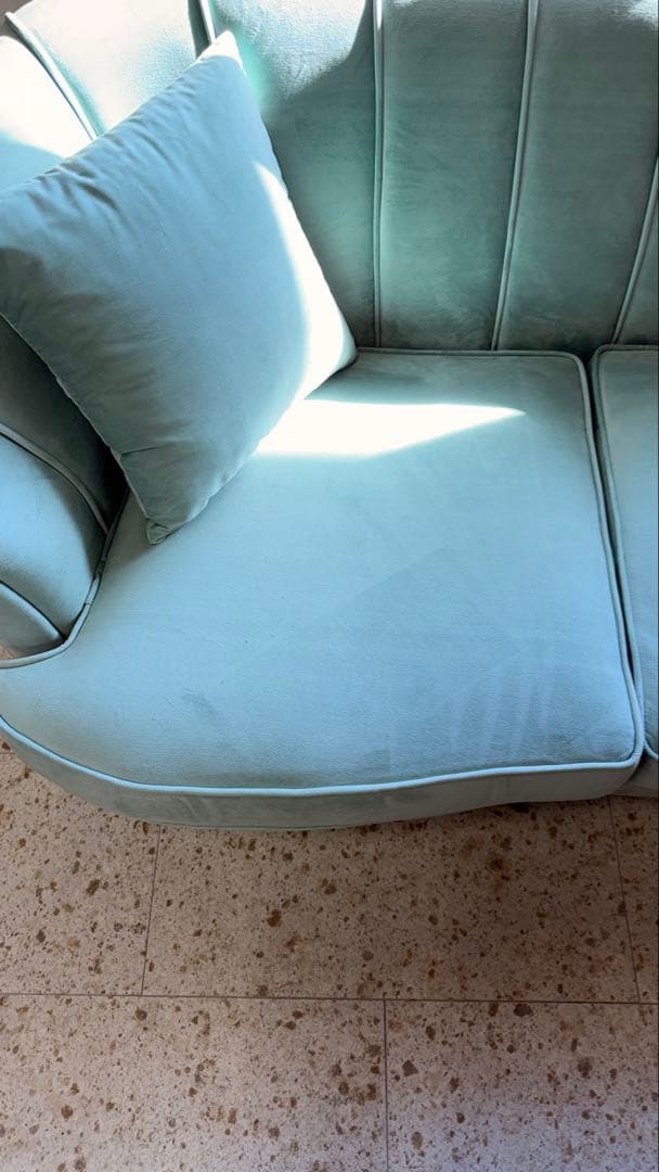 Mutuki 高級ベルベット 3人掛けソファ ロータイプ切替可