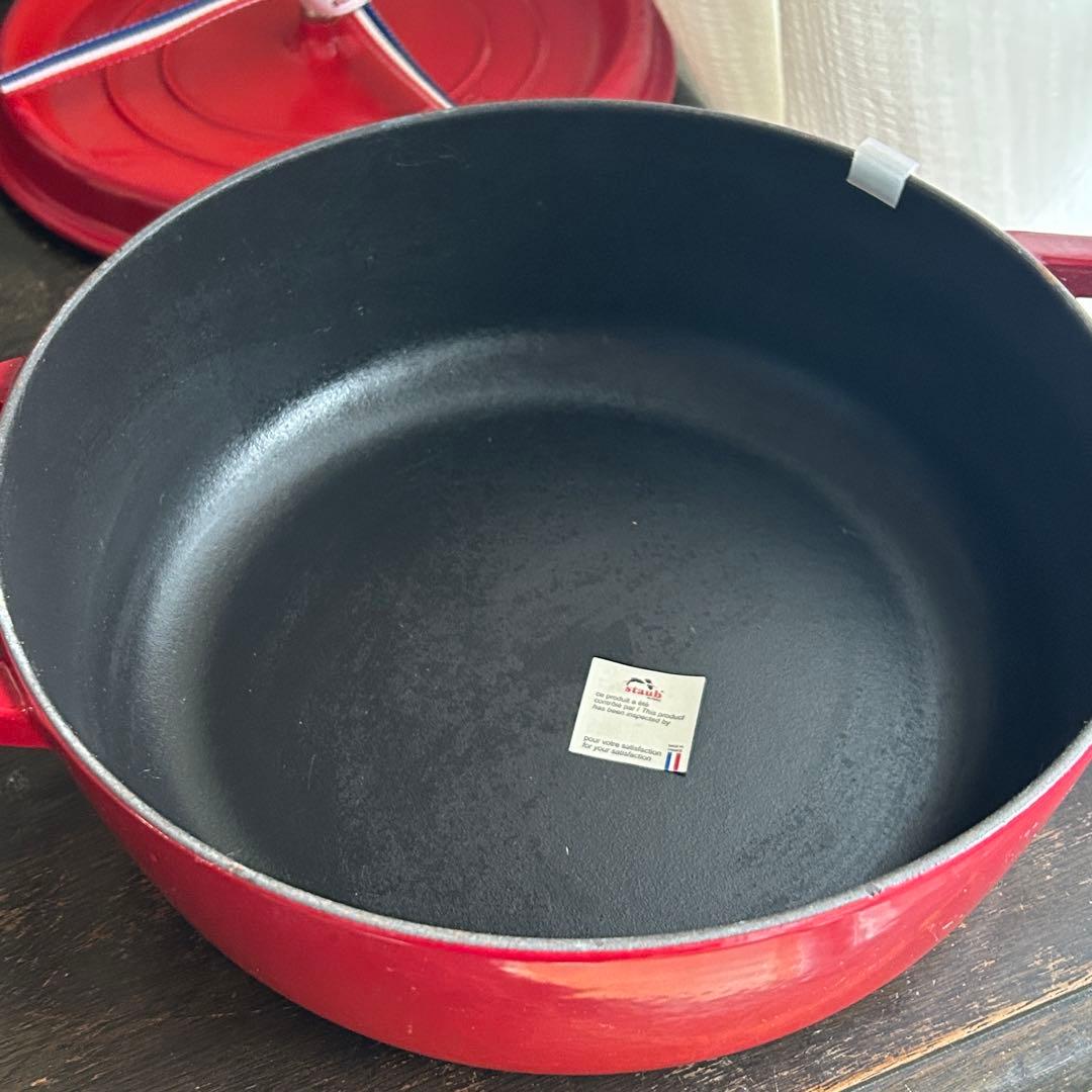 Staub ココット26cm 3.8L 赤 未使用品