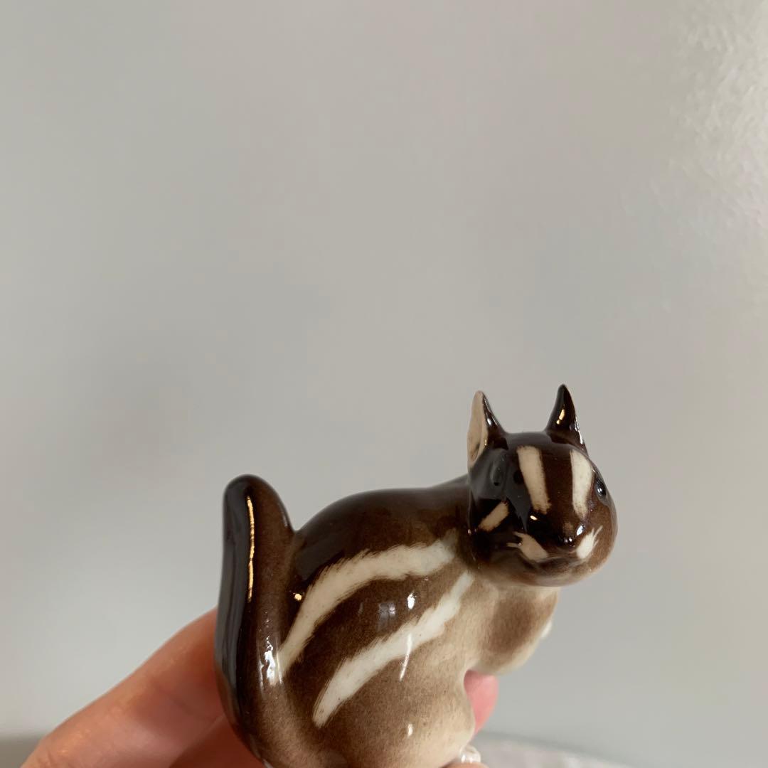 ヴィンテージ ロモノーソフ シマリス 置物 フィギュリン