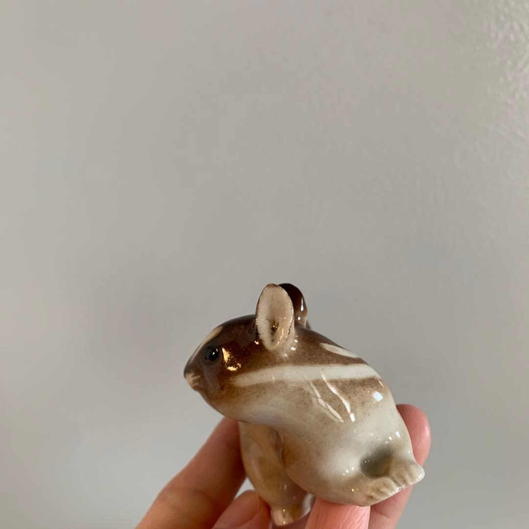 ヴィンテージ ロモノーソフ シマリス 置物 フィギュリン