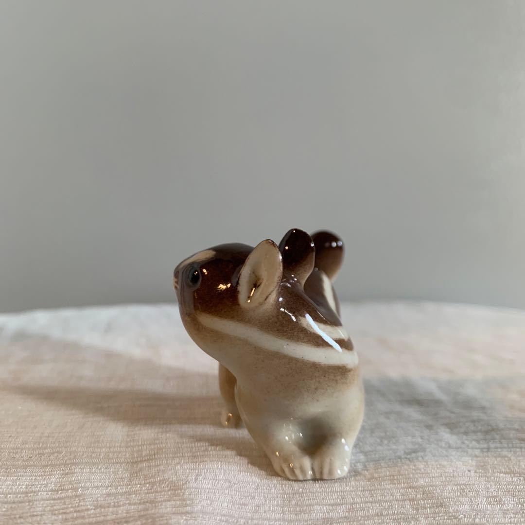 ヴィンテージ ロモノーソフ シマリス 置物 フィギュリン