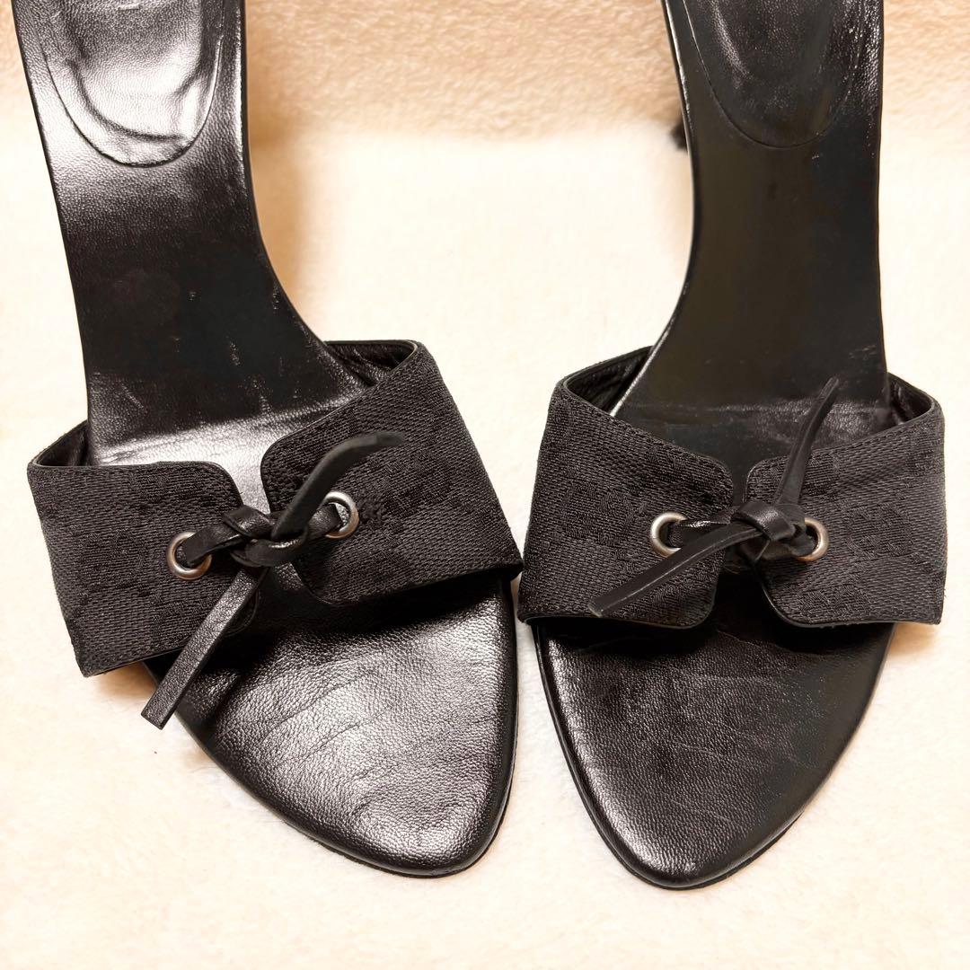 GUCCI GG柄 ブラックミュール サイズ38