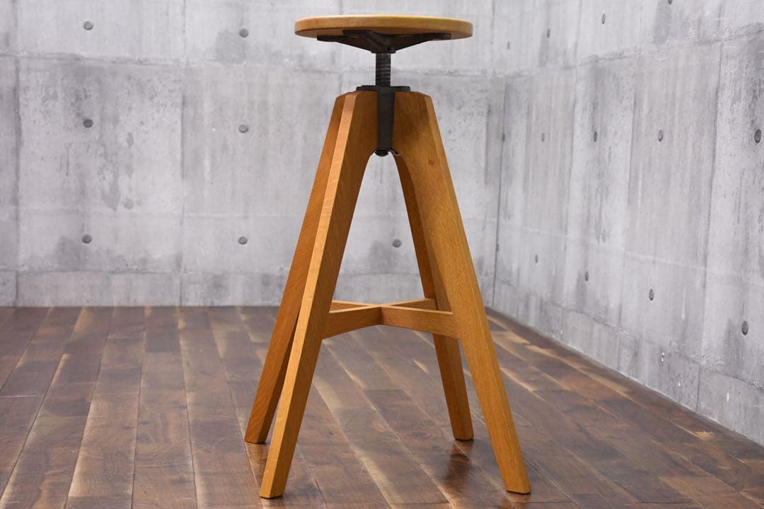 ECC16 展示品 トラックファニチャー KT ハイスツール オーク無垢材