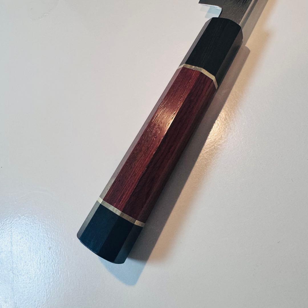 270mm ダマスカス　墨流し　柳刃包丁 天然木八角柄 鏡面仕上げ 刺身用