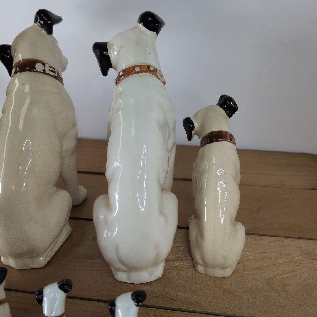 ひでさん【 ヴィンテージ 】 ニッパー君／ビクター／陶器製置物9体セット