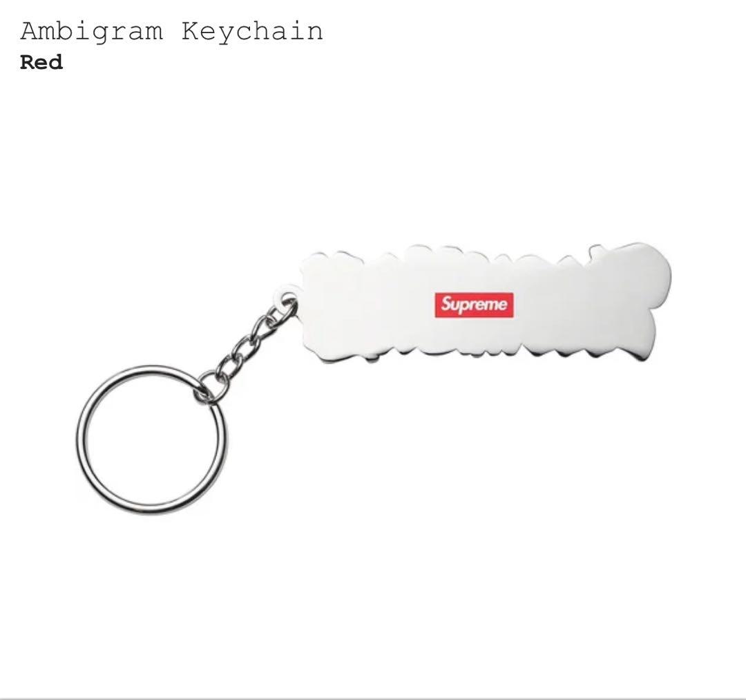 シュプリーム　Ambigram Keychain　赤