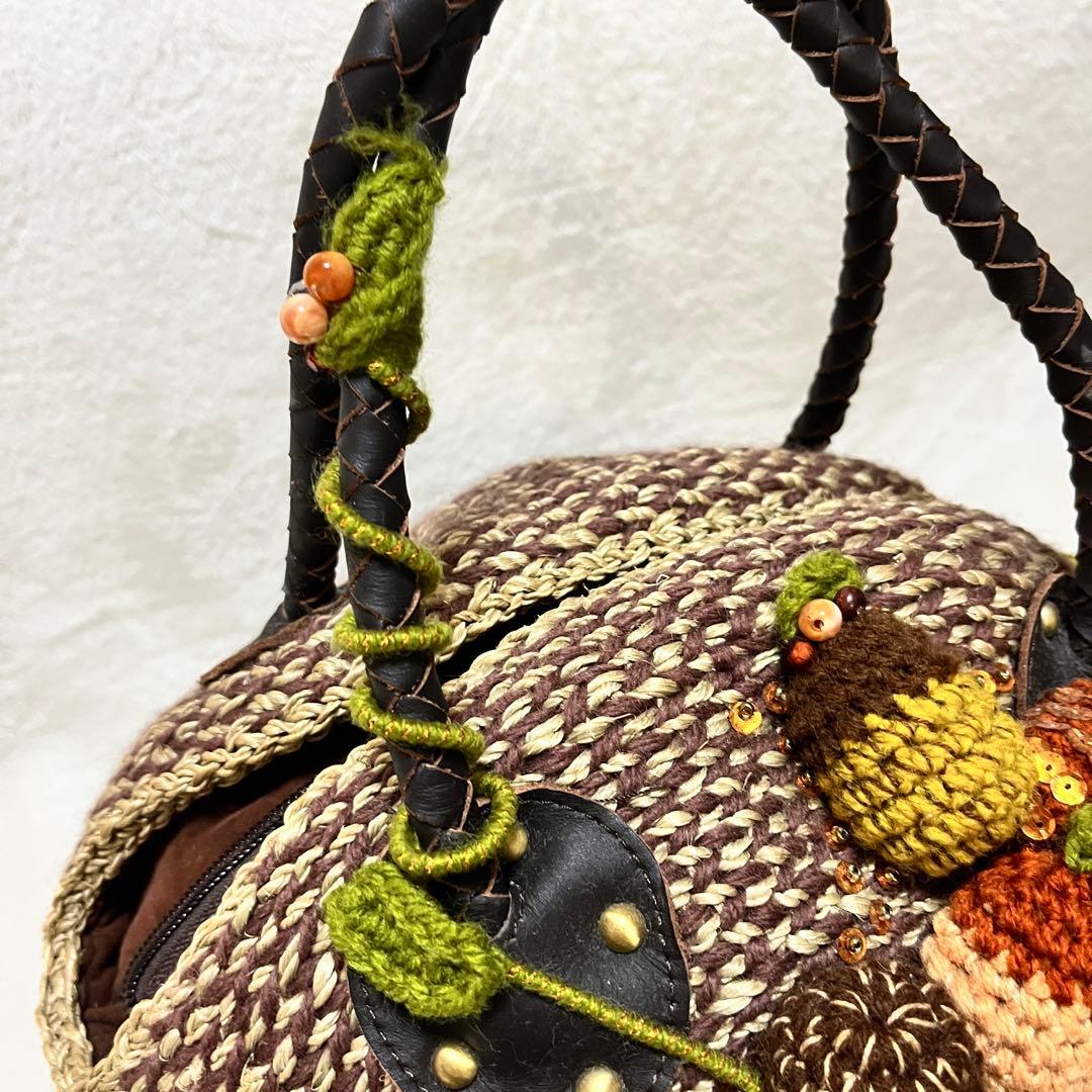 ミクサージュ mixage カゴバッグ 木の実 キラキラ ビジュー 個性的