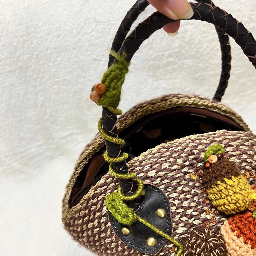 ミクサージュ mixage カゴバッグ 木の実 キラキラ ビジュー 個性的