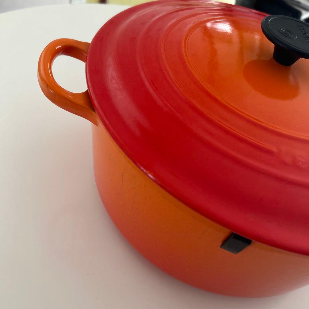 ルクルーゼ　LE CREUSET　ココット ロンド オレンジ　28cm