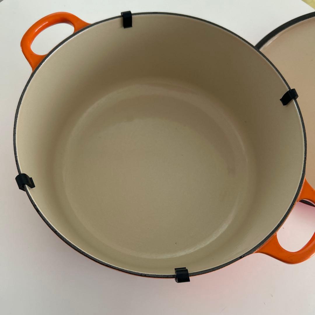 ルクルーゼ　LE CREUSET　ココット ロンド オレンジ　28cm