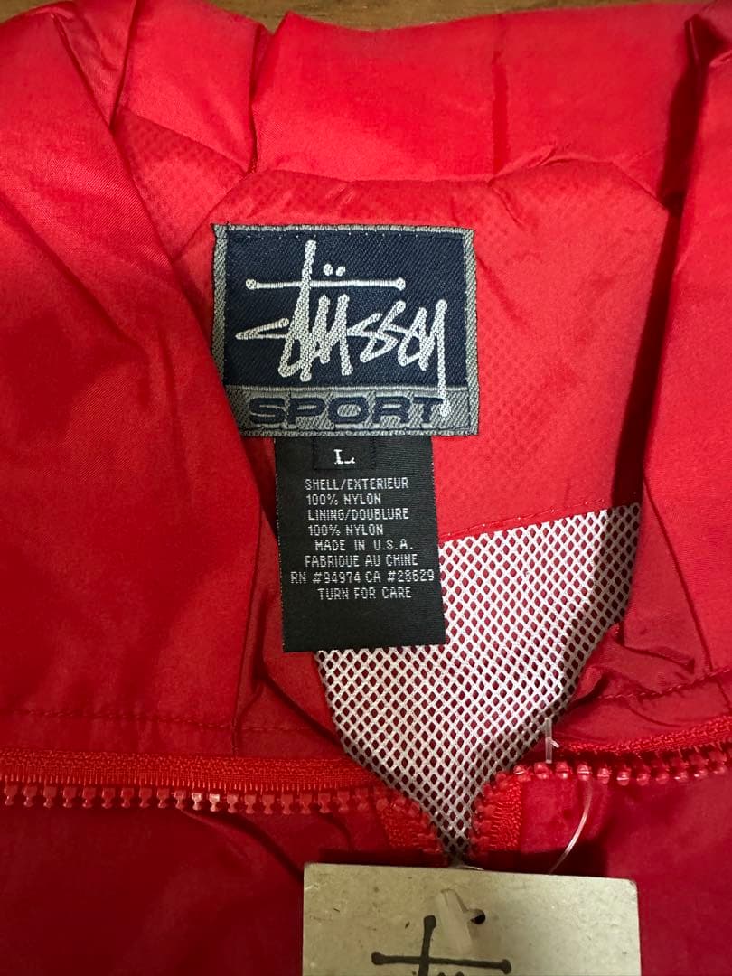 90s デッドstussy sport ナイロンジャケット パンツ セットアップ