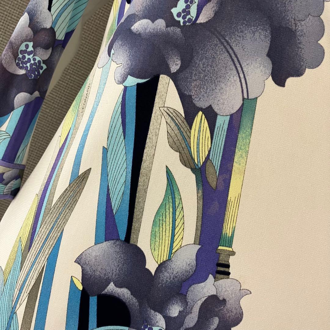 レオナール カンカン ワンピース 花柄 40