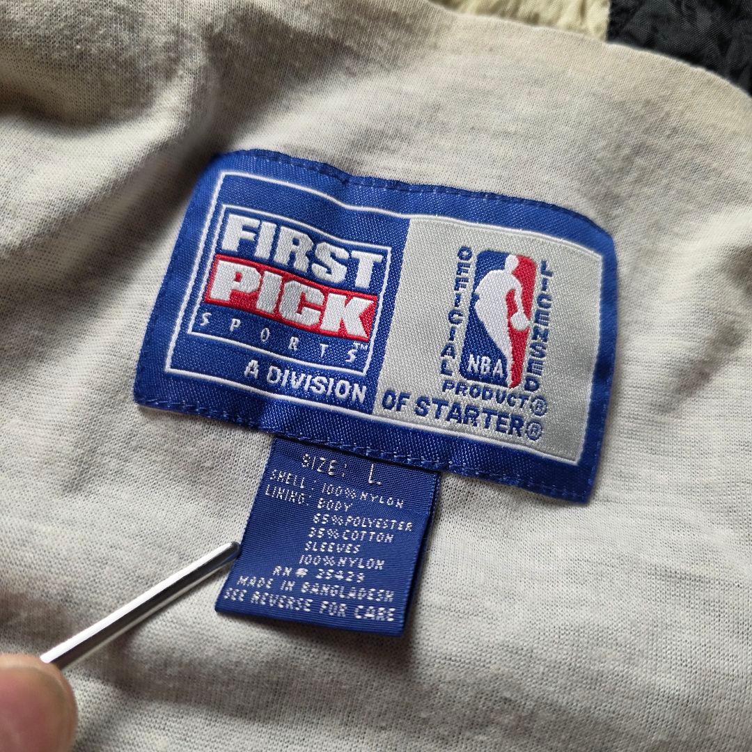 入手困難90sNBAバンクーバーグリズリーズナイロンジャケット刺繍ロゴ短丈バスケ