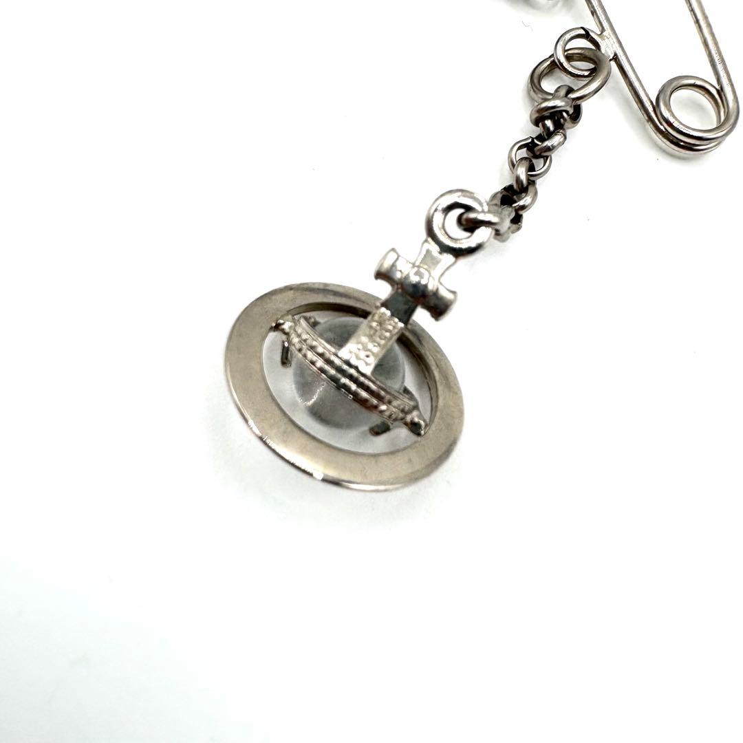 ヴィヴィアン ウエストウッド シルバーブローチ 安全ピン オーブ スカル ハート