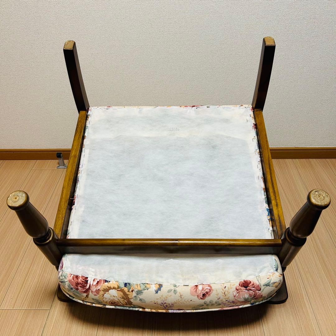 カリモク 1人掛けソファ 藤張り　サイドラタン　高級家具　アンティークチェア