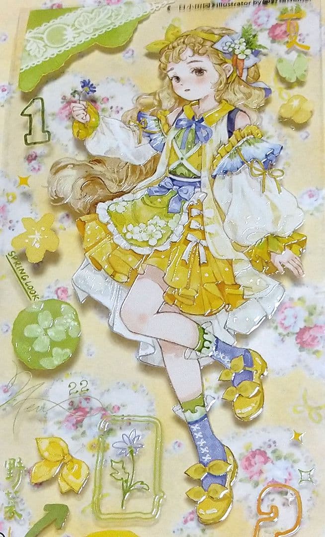 のこり２✩再販✩J883＃一日小田园(水晶)野柚切り売り海外人物マステ女の子