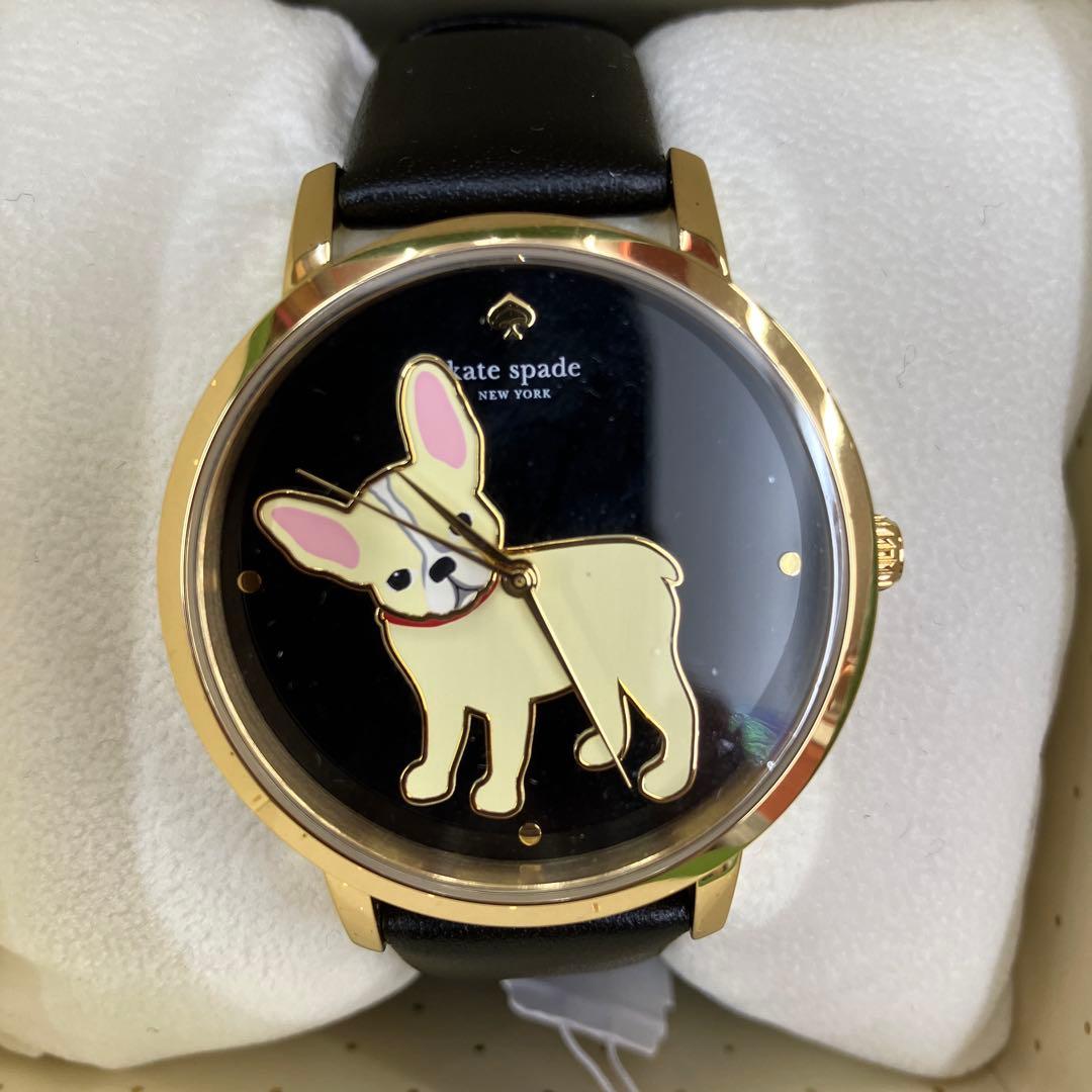 Kate Spade 犬のイラスト 腕時計