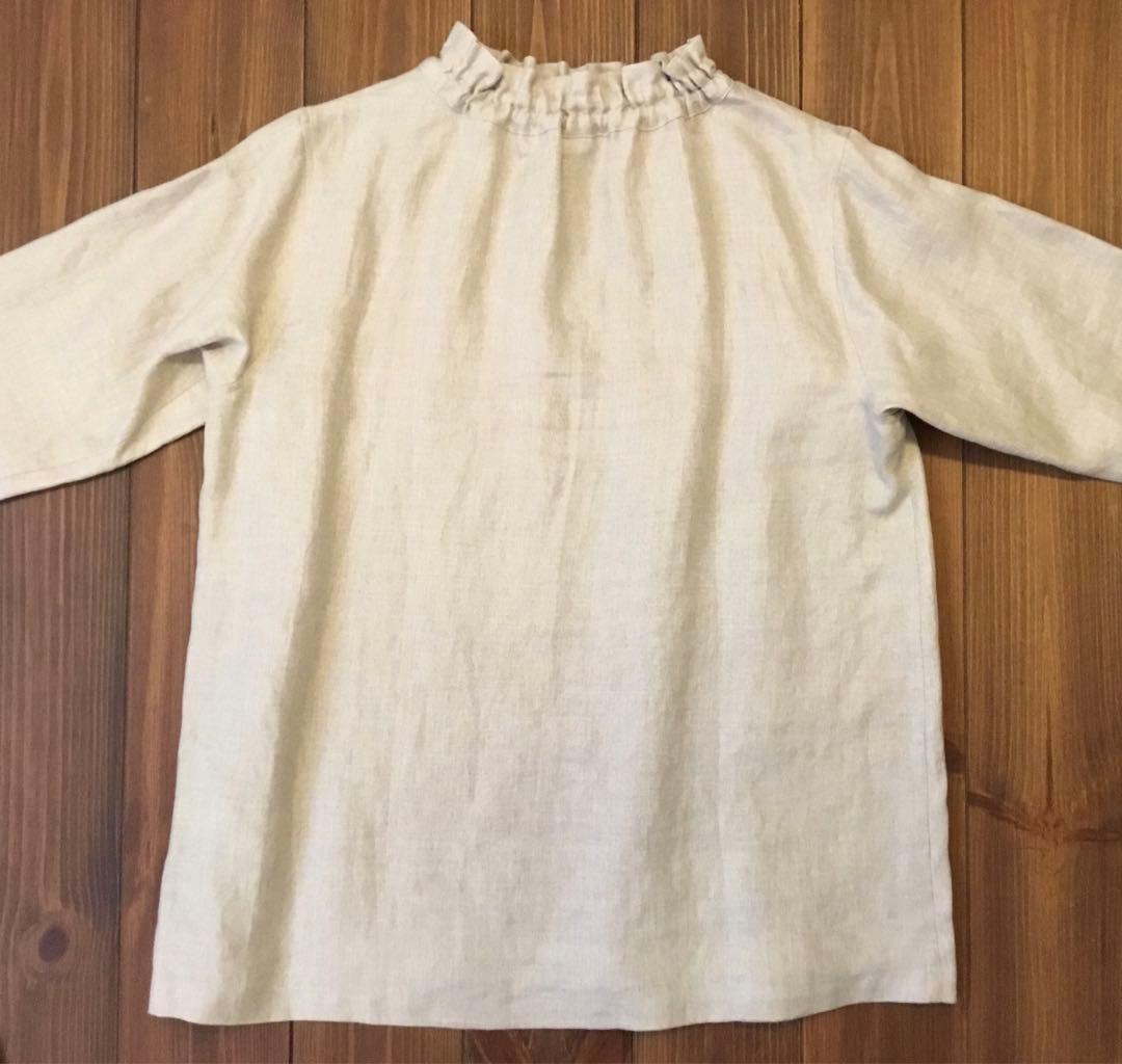 [専用]wafu◆プレミアム シャーリング リネントップス◆フラックス◆サイズ１