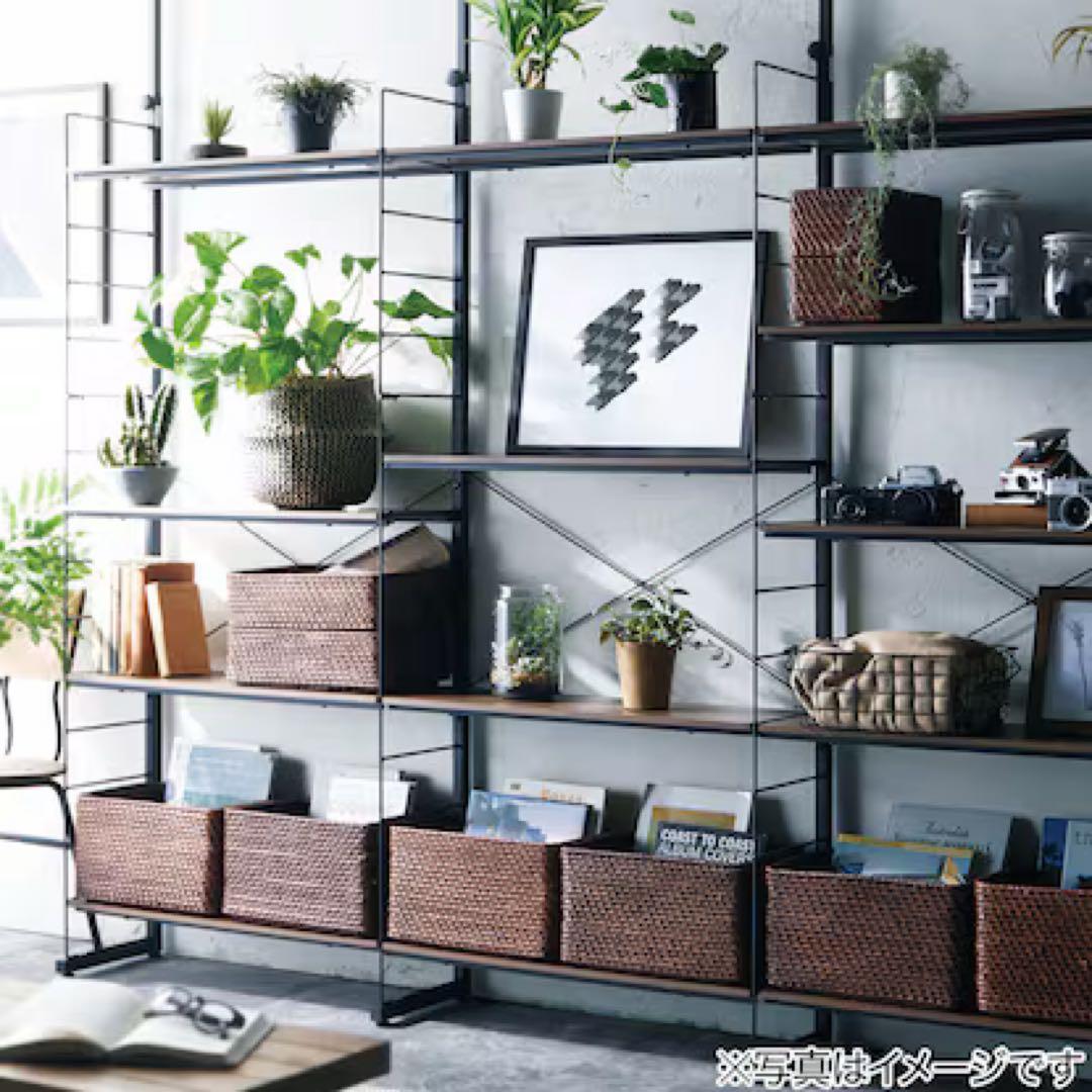 【ニトリ】突っ張り壁面収納Nポルダ(幅80cm ミドルブラウン)