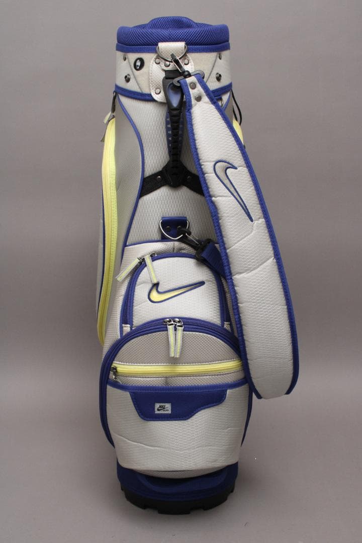未使用に近い/NIKEナイキ/キャディバッグ/9型/カート/シルバー/美品
