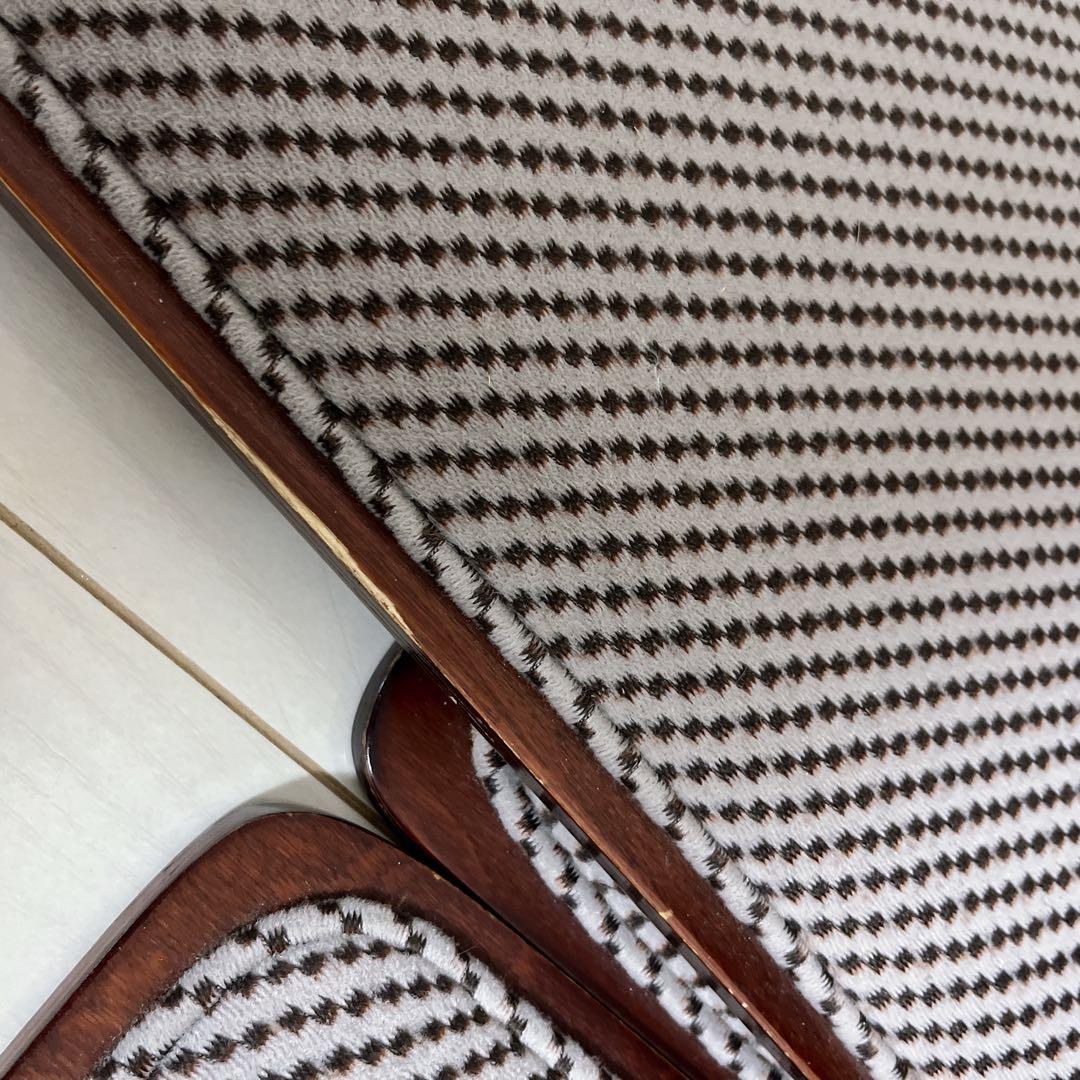 光製作所　座椅子4脚セット　曲がり木製　クッション付き 和風 座敷 旅館