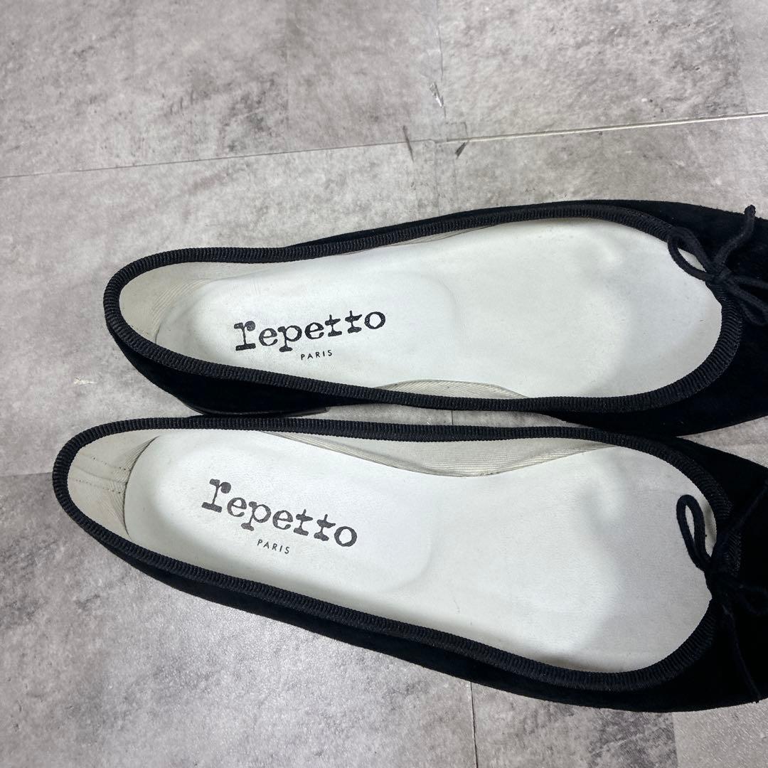 【良品】✨repetto バレエシューズ　フラットパンプス　BK 23cm
