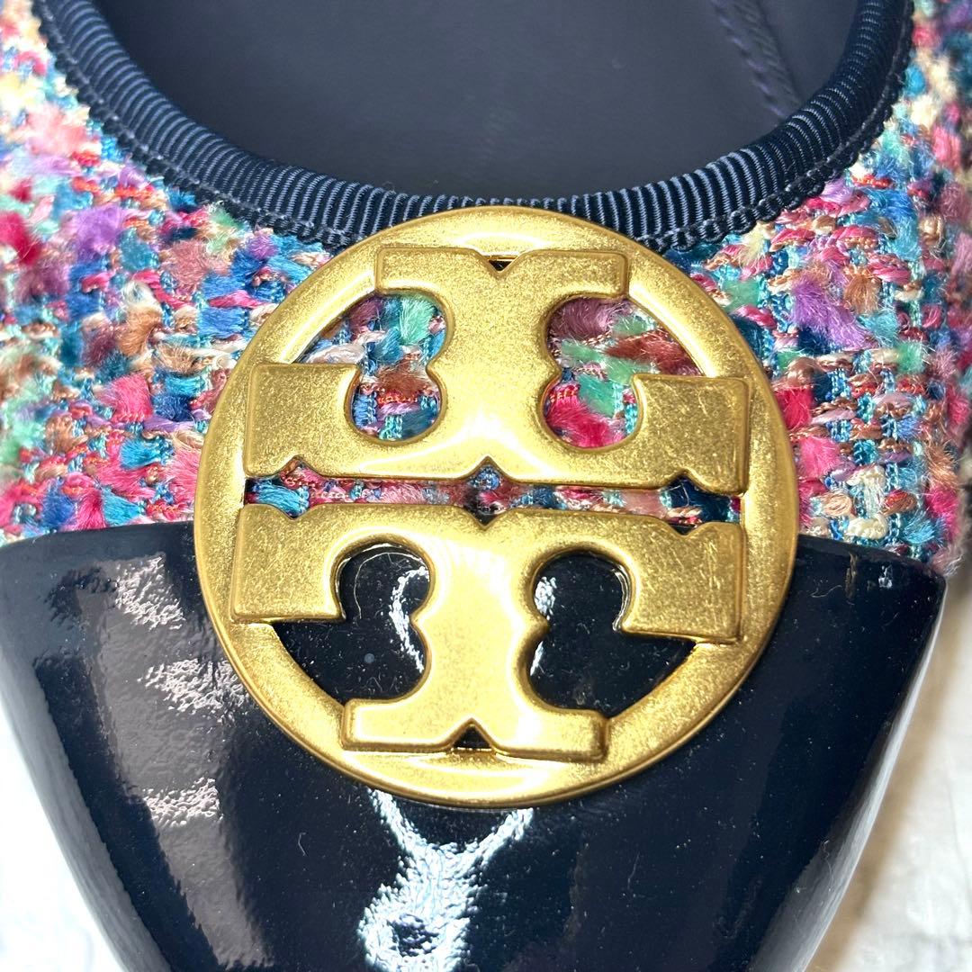 極備品✨ TORY BURCH ツイード フラットシューズ バレエシューズ