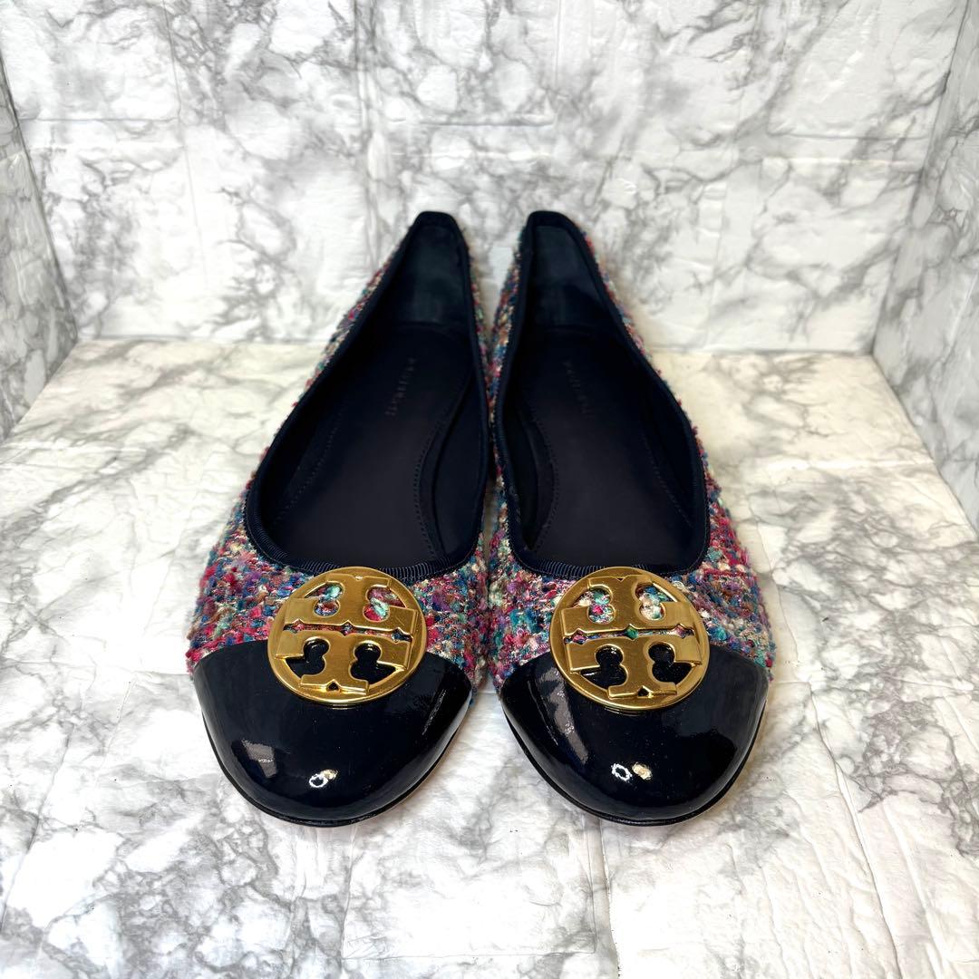 極備品✨ TORY BURCH ツイード フラットシューズ バレエシューズ