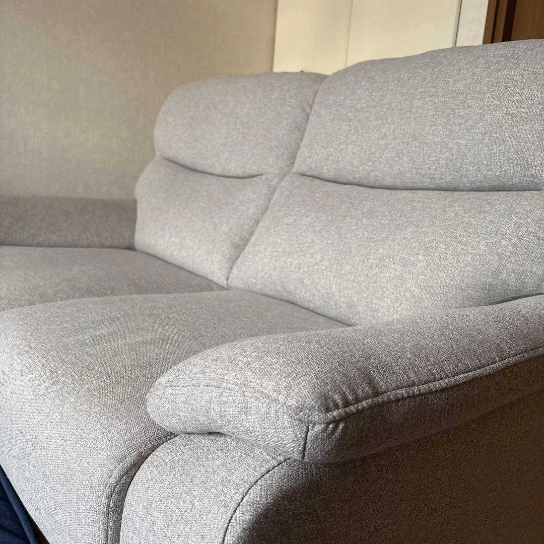 【美品】グレー 2人掛けソファ(送料込価格)