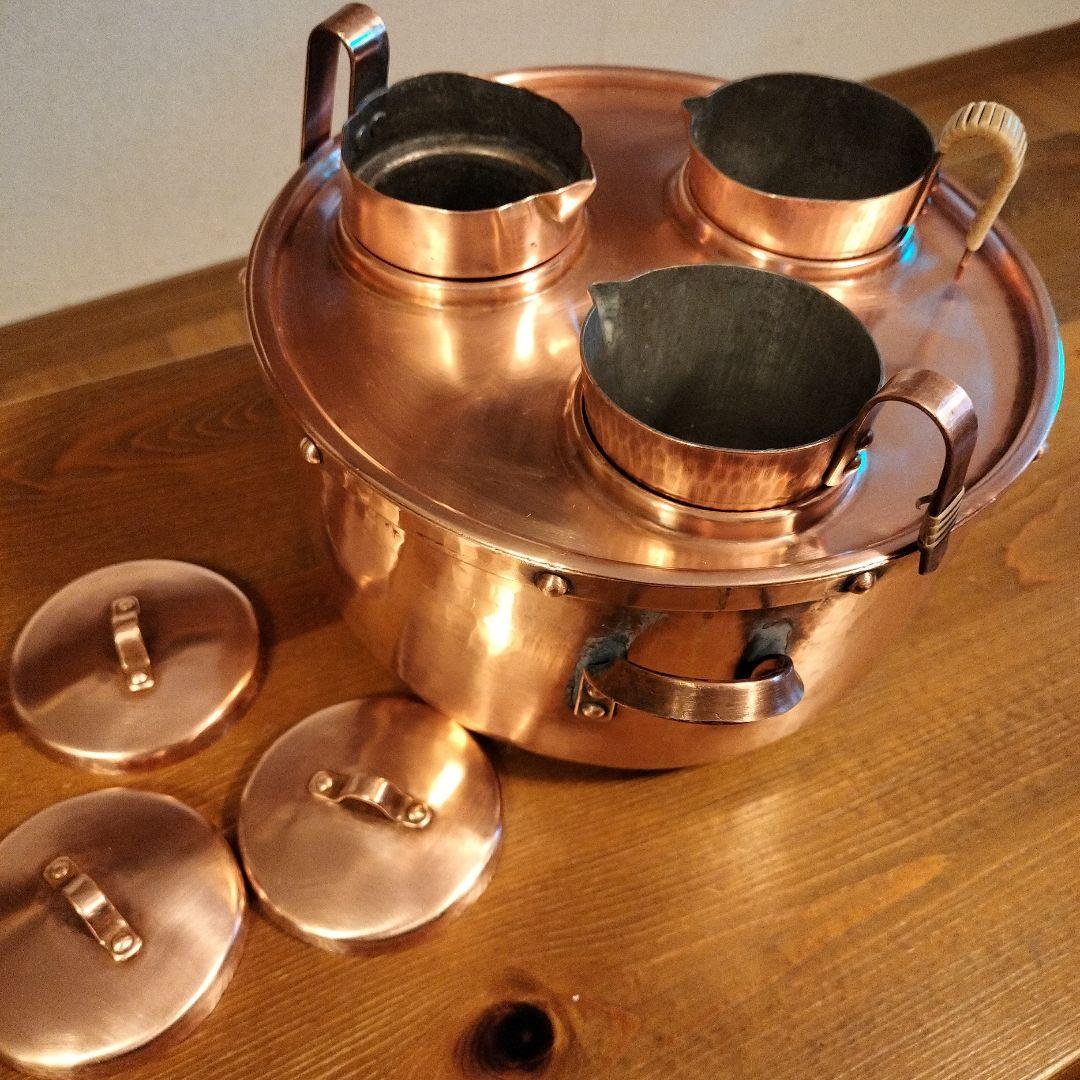 有次 　銅製鍋　酒燗器　アンテーク　ちろり