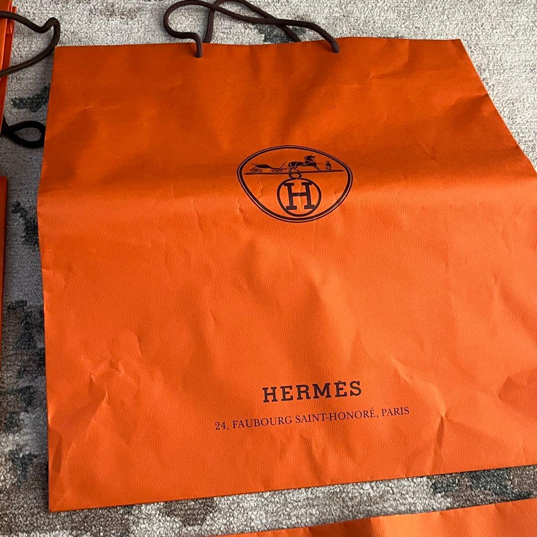 エルメス 27点 空箱 ショッパー リボン ベロア巾着 袋 紙袋 他下げ札等