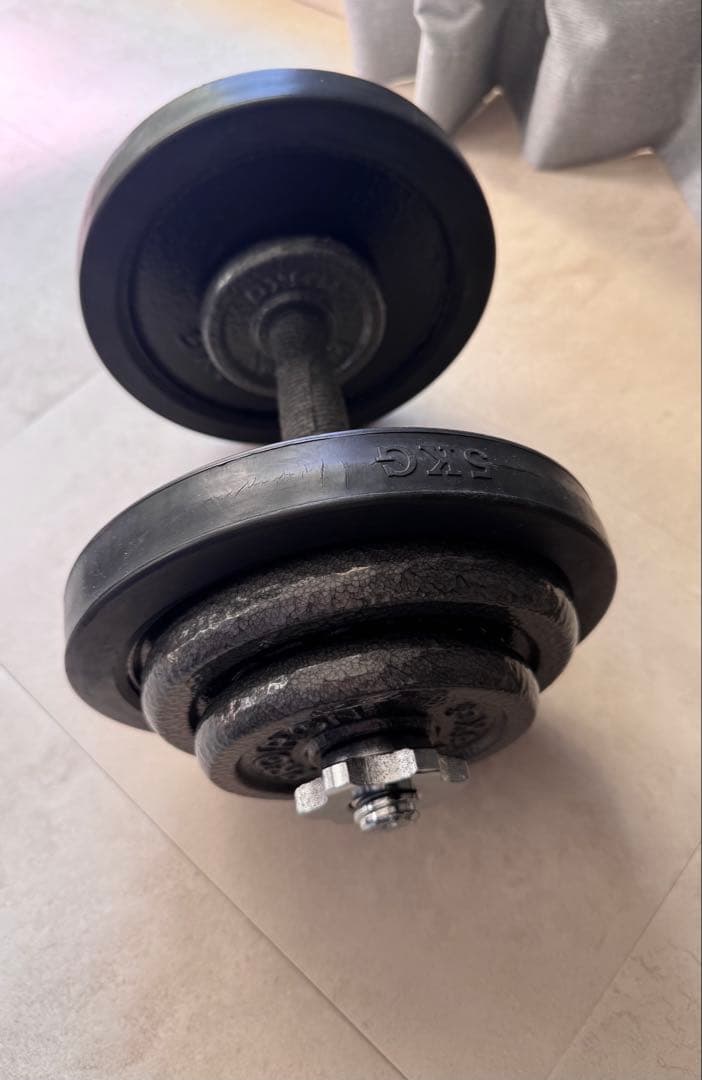 PROIRON ダンベル 片方10kg ×2個 ＋ 5kgプレート4枚セット