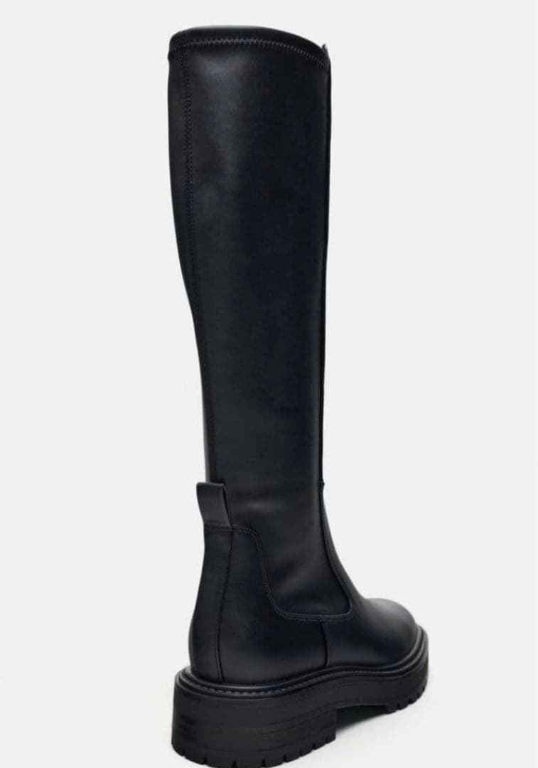 【お値下げ中】ZARAロングブーツ 39 完売品　ブラック　新品未使用