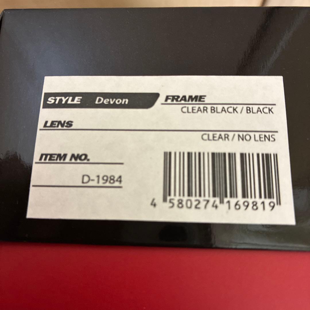 ゼクー　デボン サングラス クリアブラック