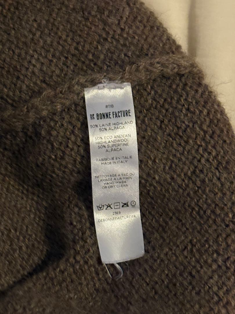 トップス DE BONNE FACTURE JERSEY TURTLE NECK KNIT