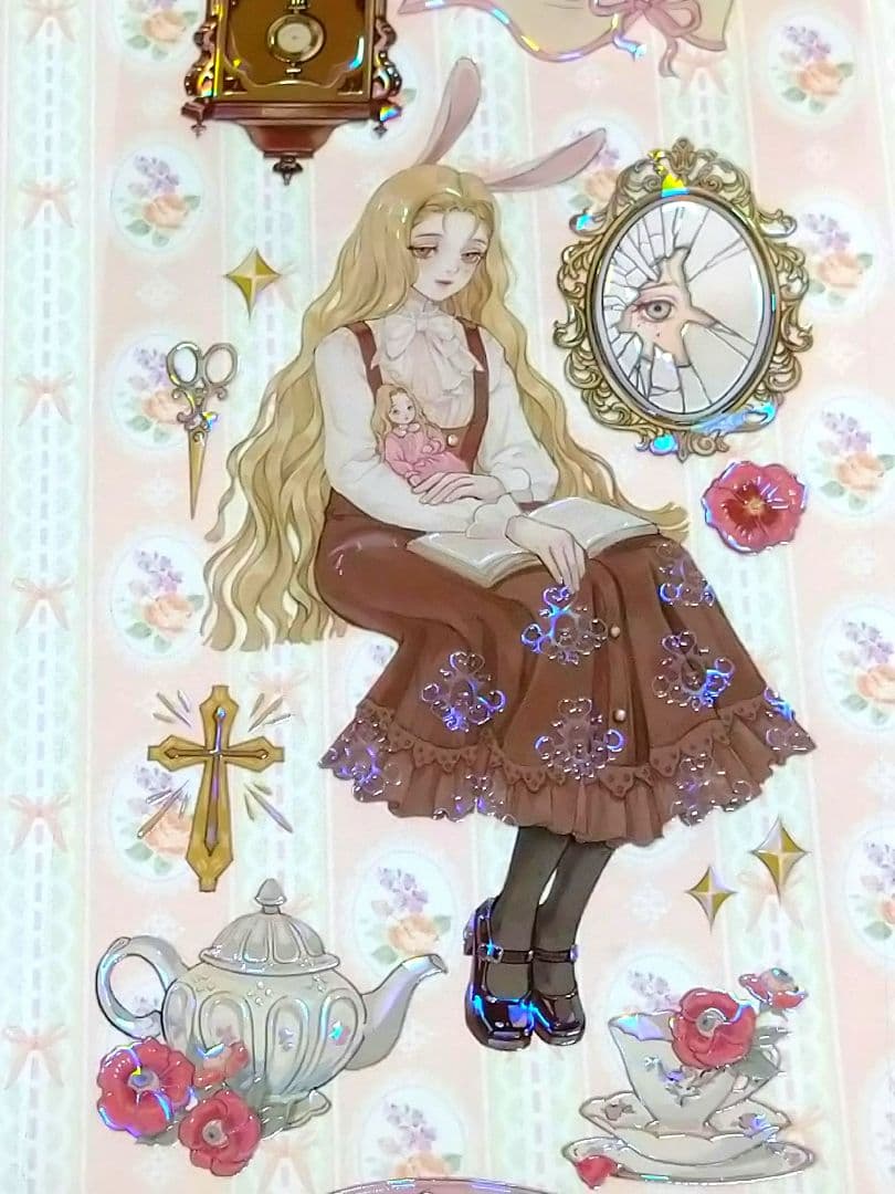 J1042＃邦尼(贝壳光)说出来愿望吧切り売り海外人物マステ女の子