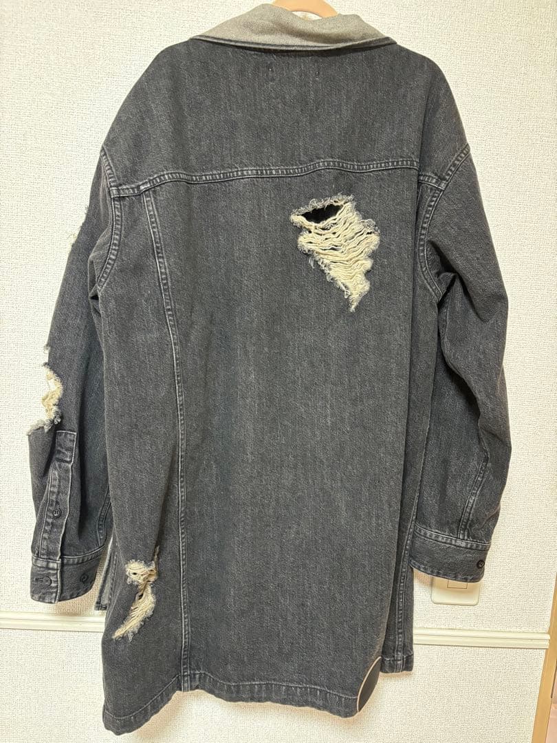 【美品】BELPER デニムボウタイブラウス　ブラック