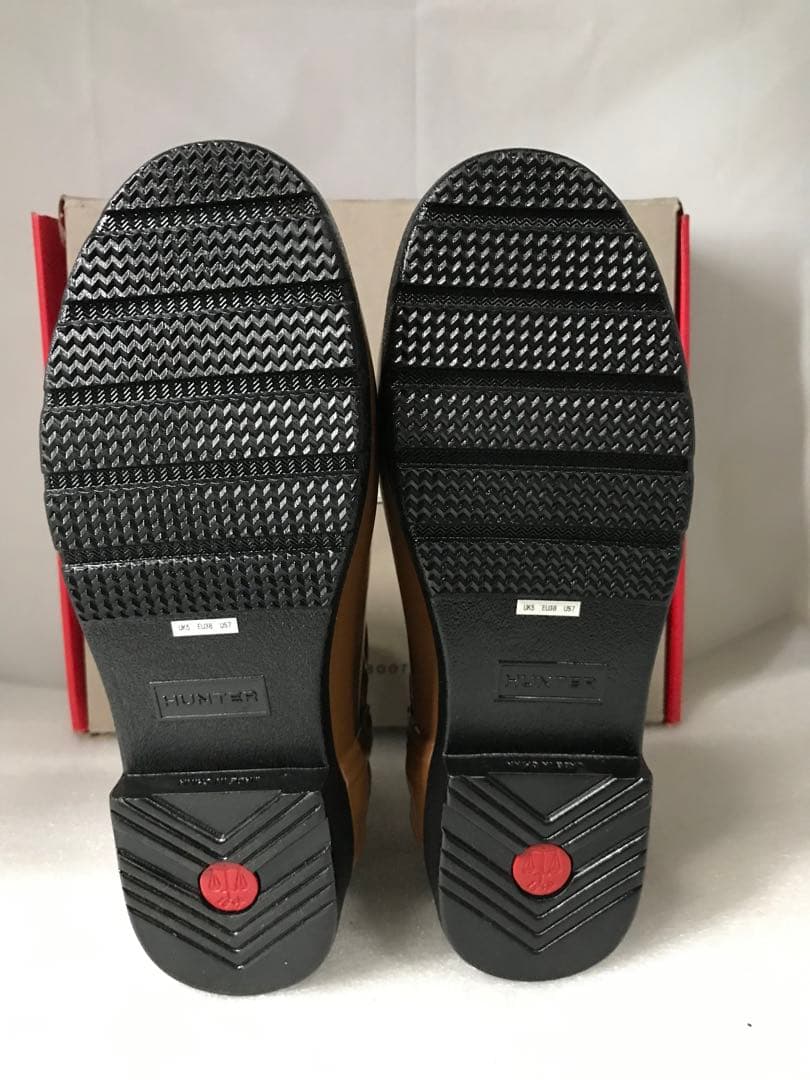 HUNTER ラバーブーツ　リファインド グロス キルテッド チェルシー