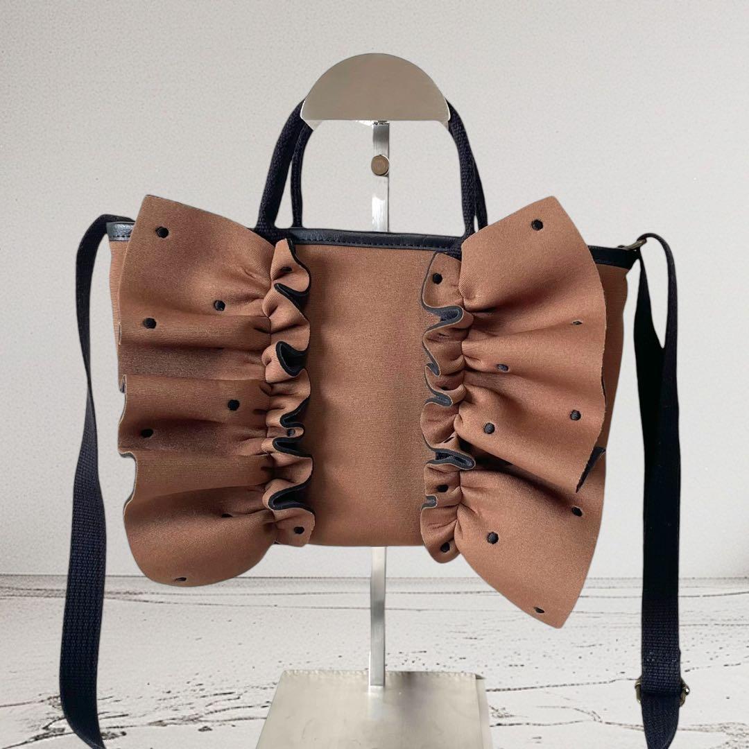 未使用級★ラプチャー ネイプルズラッフルミニ 2way クロスボディ ドット