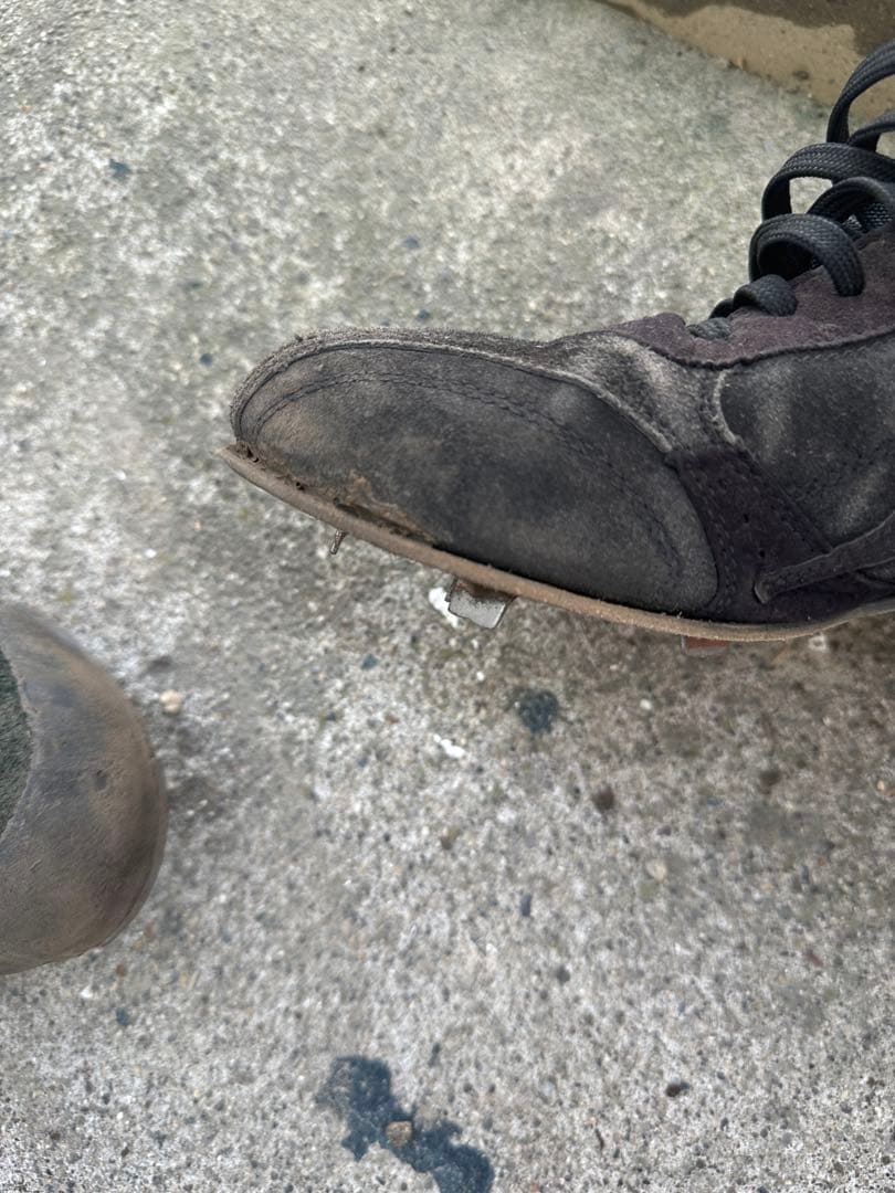 ZETT ブラック スパイクシューズ　革底　26.5センチ